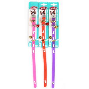 brsp 203513-CATLİFE KEMİK DESENLİ SİLİKON BOYUN TASMASI ZİLLİ MİX COLOR