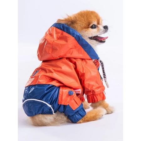 23518 Turuncu-Lacivert BiColor Tulum Yağmurluk M beden