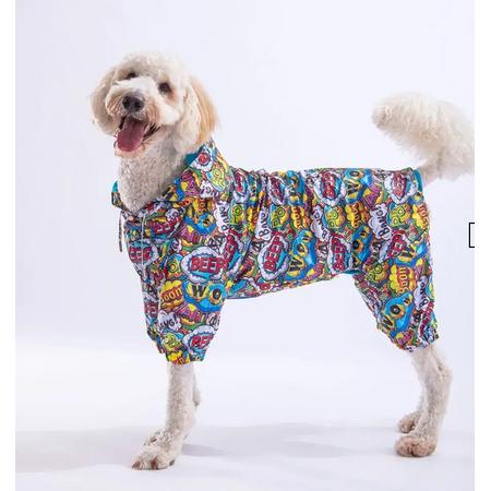 23557 PopArt Büyük Irk Tulum Yağmurluk 5XL beden
