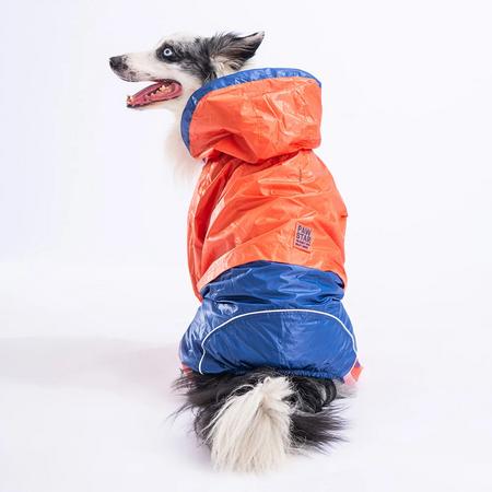 23567 Turuncu-Lacivert BiColor Büyük Irk Tulum Yağmurluk 5xl