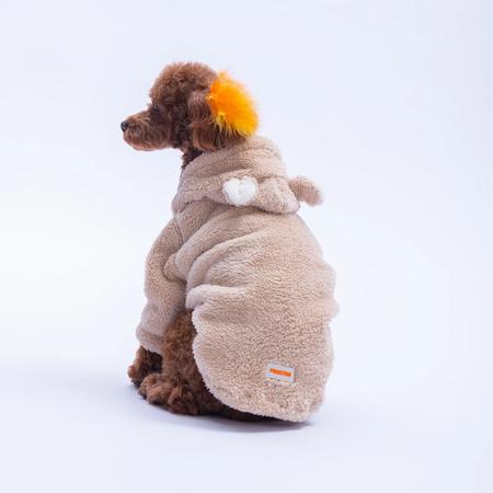 25725 Bej LuccaTeddy Hoodie XL