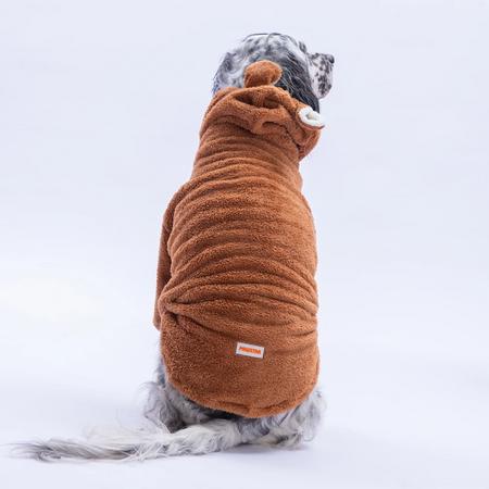 25758 Kahverengi LuccaTeddy Büyük Irk Hoodie 7XL