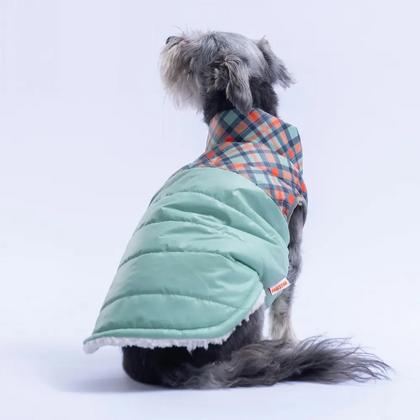 26108 Yeşil Plaid Yelek L Beden