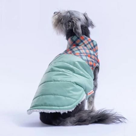 26108 Yeşil Plaid Yelek L Beden
