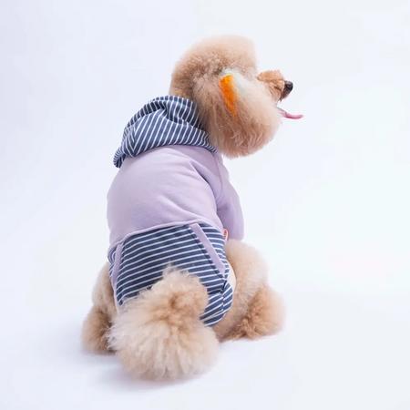 26723 Lila Sera Stripe Hoodie XL Beden KPAW