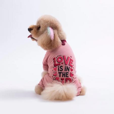 26902 Pembe Love Air Pijama Tulum XL Beden YPAW