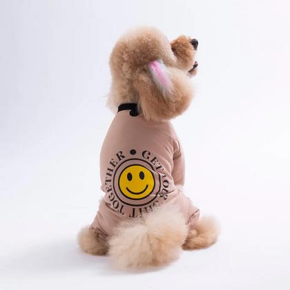 26903 Kahverengi Smile Pijama Tulum M Beden YPAW