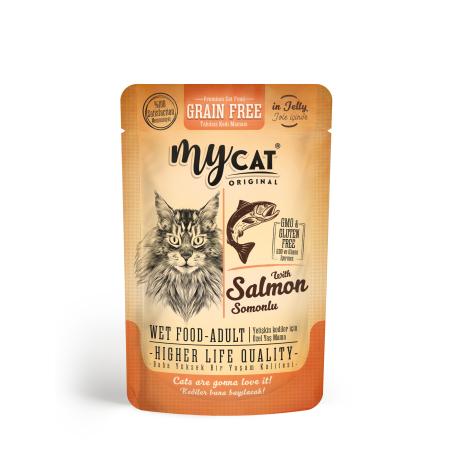 Mycat Somon Etli Pouch Yaş Mama 85gr 4009