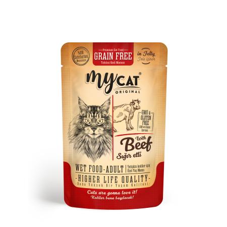 Mycat Sığır Etli Pouch Yaş Mama 85gr 4030