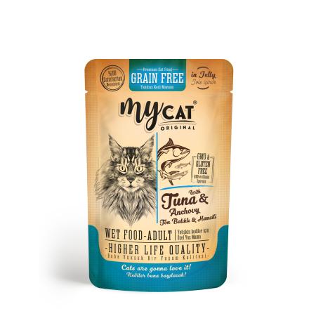 Mycat Hamsi Ve Ton Balıklı Pouch Yaş Mama 85gr 4047