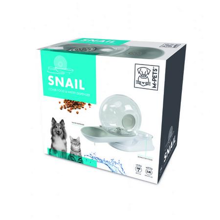 brsp 60500699 M-PETS SNAIL HAZNELİ SU ve MAMA KABI WHİTE 2800ML-240GR