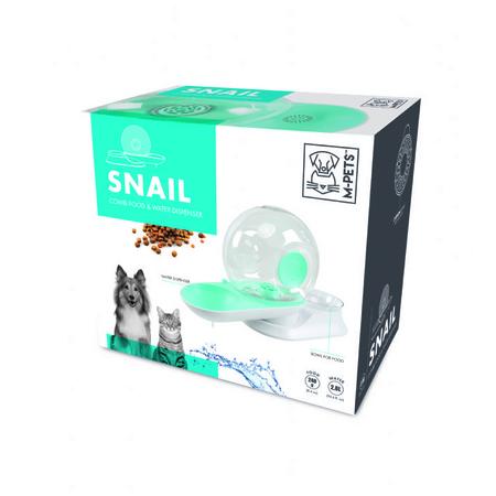 brsp 60501299 M-PETS SNAIL HAZNELİ SU ve MAMA KABI BLUE 2800ML-240GR