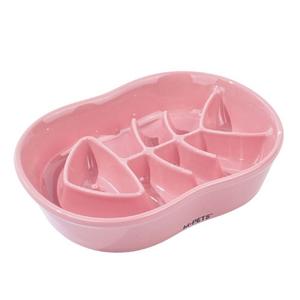 Serene Fish Seramik Yavaş Yeme Mama Kabı 240ml Pink Brsp-60532307