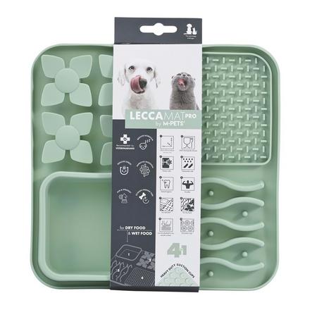 60569803 M-PETS LECCA PRO 4İN1 YAVAŞ BESLENME ve YALAMA MATI YEŞİL
