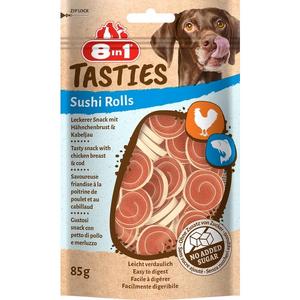 8in1 TASTIES Sushi Rolls TAVUK VE MORİNA BALIKLI KÖPEK ÖDÜLÜ