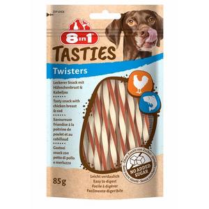 8in1 TASTIES Twisters Morina ve Tavuklu  Burgu Köpek Ödülü 85gr