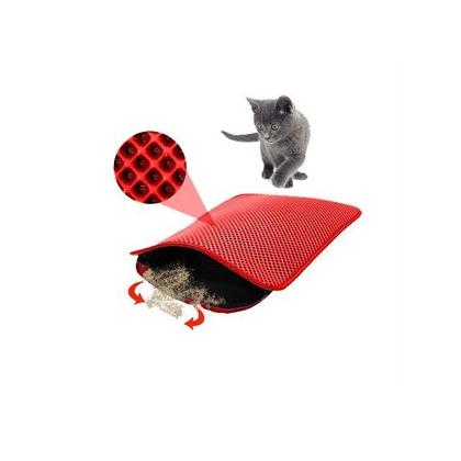 Elekli Kedi Tuvalet Önü Paspası 40 x 55 Cm Kirmzi zpü