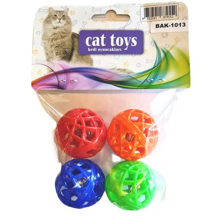 RD-1012 zilli kedi topu 4'lü paket