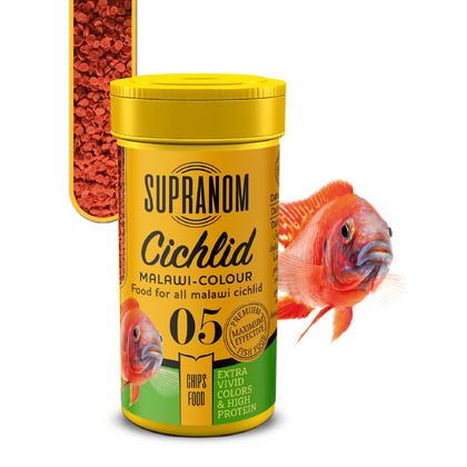 Supranom cichlid balık yemi malawi-colour chips food 100ml (05)
