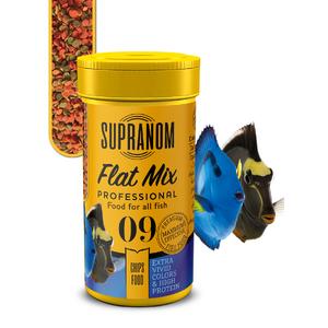 Supranom tatlı ve tuzlu su balık yemi flat mix chips food 100ml (09)