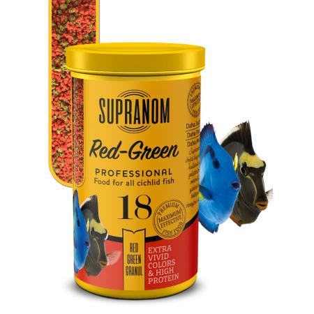 Supranom Cichlid balık yemi red-green granul 250ml (18)