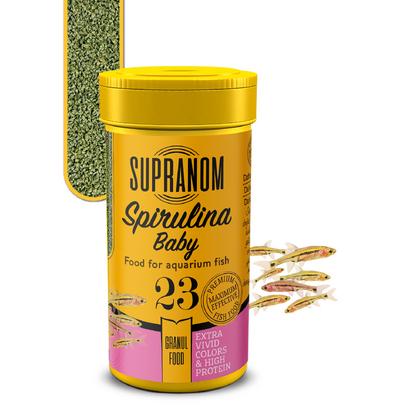 Supranom yavru balık yemi spirulina baby granul food 100ml (23)