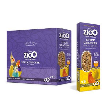 ZioO 3'lü bal aromalı kanarya krakeri 10'lu paket