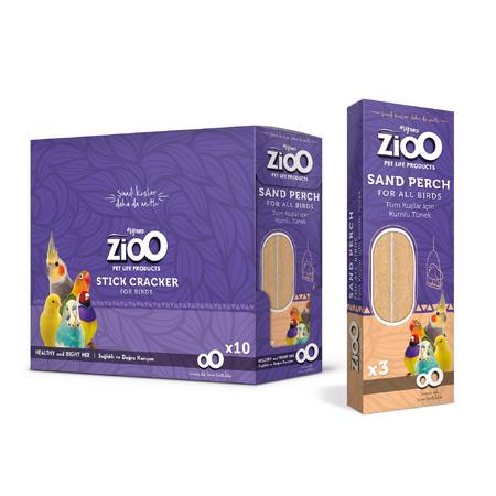 ZioO 3'lü kumlu tünek 10'lu kutu