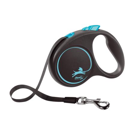 ADP- 235-120002M  Flexi Black Design Otomatik Şerit Gezdirme Kayışı 5 Metre Medium Mavi 
