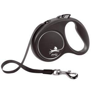 ADP-235-120001S  Flexi Black Design Otomatik Şerit Gezdirme Kayışı 5 Metre Small Siyah