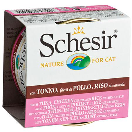 ADP-C175 Schesir For Cat Su İçerisinde Tavuk Filetolu ve Ton Balıklı Kedi Maması 85g