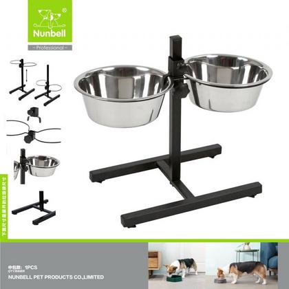 Ayaklı İkili Çelik Mama Kabı 20Cm  has-8193