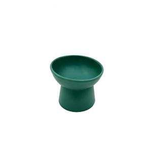 ayaklı mama/su kabı mat yeşil Seramik kap
