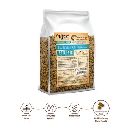 Az Tahıllı Skin Care Somon Balıklı Yetişkin Kedi Maması 1kg