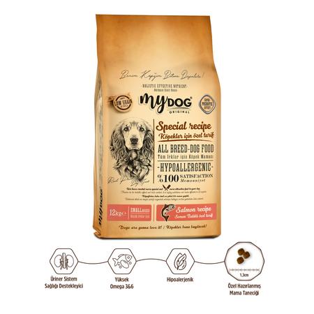 Az Tahıllı Somon Balıklı Küçük Irklar İçin Köpek Maması 12kg