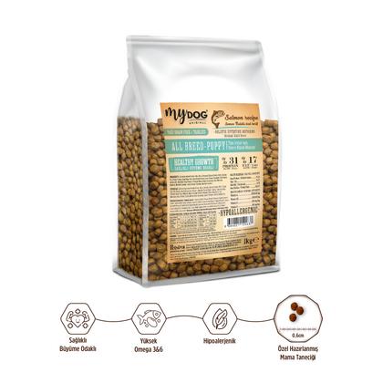 Az Tahıllı Somon Balıklı Yavru Köpek Maması 1kg