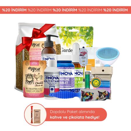 Az Tahıllı Somon Balıklı Yavru ve Anne Kuru Kedi Maması 1kg  (Dopdolu Paket )