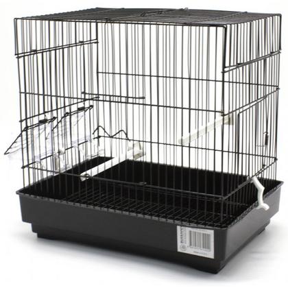 B1003-1 BİRDLİFE ÇİFT KAPILI KANARYA KAFESİ SİYAH  31X21,5X32CM brsp