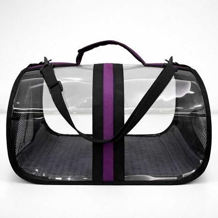 BACCO MİLANO ŞEFFAF ÇANTA MOR 44x28x28 cm