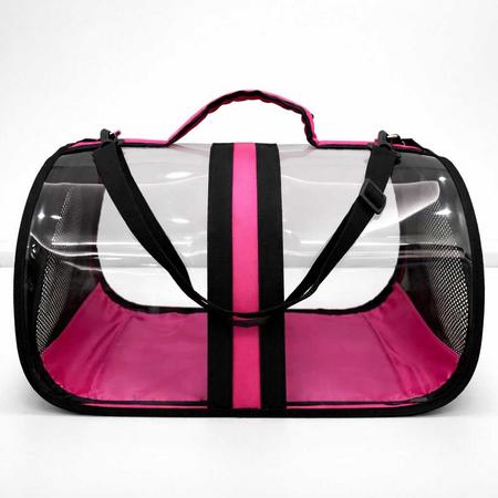 BACCO MİLANO ŞEFFAF ÇANTA PEMBE 44x28x28 cm