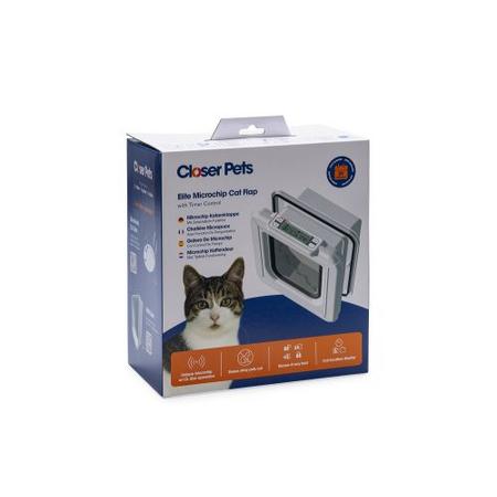 Beeztees CatMate Kedi Kapısı Cam Kapı İçin Uygun Mikroçip veya Magnet İle Özel Girişli Çift Yönlü-410614