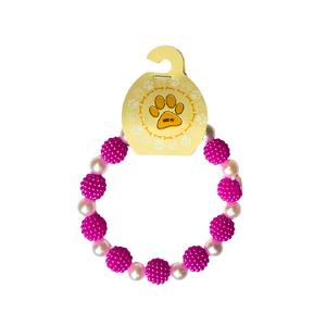 Beyaz/Pembe Boncuklu Kolye M