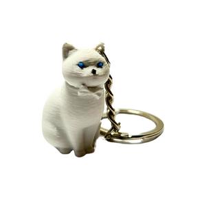 Beyaz Scottish Kedi Anahtarlık PLA1005