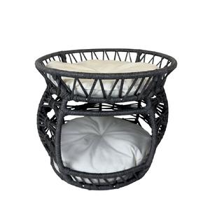 Bombeli Çift Katlı Yatak ( Beyaz ve Gri)