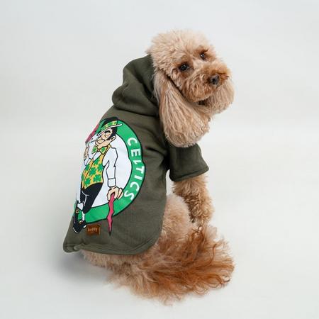 Boston Celtic Baskılı Haki Yeşili Sweatshirt S Beden