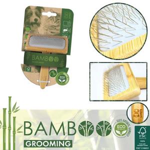 brsp 10119299 M-PETS BAMBOO İNCE TELLİ FIRÇA (M)