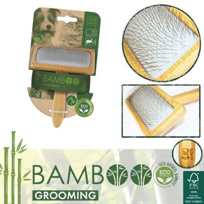 brsp 10119399 M-PETS BAMBOO İNCE TELLİ FIRÇA (L)