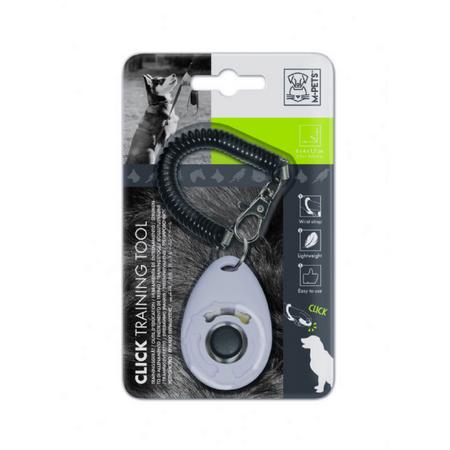 BRSP 10643299 M-PETS TRAİNİNG CLİCKER KÖPEK EĞİTİM APARATI WHİTE/BLACK