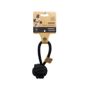 brsp-10647008 M-PETS COTO BLACK LOOP BALL 6,5CM ÇEKMELİ ÖRGÜ TOP OYUNCAK