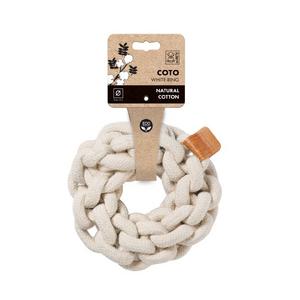 brsp-10647901 M-PETS COTO WHITE RING 13CM ÖRGÜ HALKA OYUNCAK